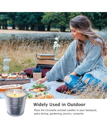 Topsics 16-Piece Citronella Candle Set | Natural Soy Wax Outdoor Candles for Garden Camping & Terrace | 160-192 Hours Burn Time - Buy Online on SooperMarket.com