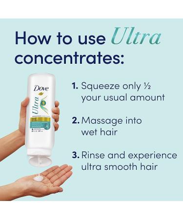 Dove Ultra Daily Moisture Concentrate Conditioner 20 oz - Fast-Detangle, Hydrates Dry Hair, 2X More Washes - Buy Online on SooperMarket.com