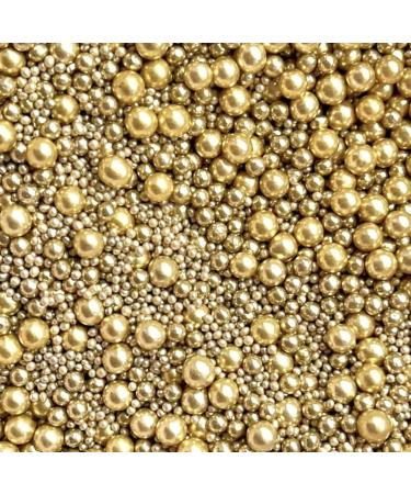 Gold Metallic Sprinkles cupcake cake toppers pearls balls metallic 100s and 1000s wedding decoration cakes cupcakes topper BILLIONAIRE