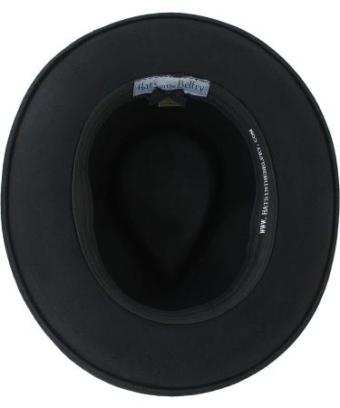 Belfry Gangster 100% Wool Crushable Dress Fedora in Black Grey Navy Brown Pecan - Large Black - Buy Online on SooperMarket.com