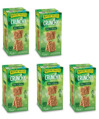 Natures Valley granola bars Crunchy Oats N Honey 60 Bars (5 Boxes)