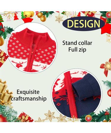 Kids Christmas Reindeer Sweater Cardigan | Boys Winter Knit Jumper 18-24 Months Navy Blue - Buy Online on SooperMarket.com