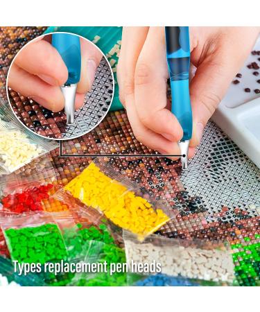 Cobee Diamond Painting Pen Accessories Set with 6 Stainless Steel Tips and Glue Clay | 5D DIY Diamond Painting Tools and Embroidery Box - Buy Online on SooperMarket.com