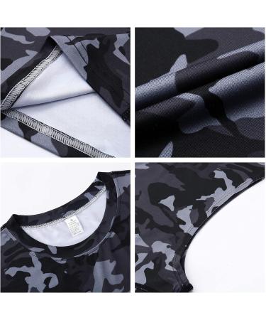 Milin Naco Men's Sleeveless Compression Shirts 3 Pack - UPF 50+ Rash Guard, Dry Fit, 5X-Large - Buy Online on SooperMarket.com