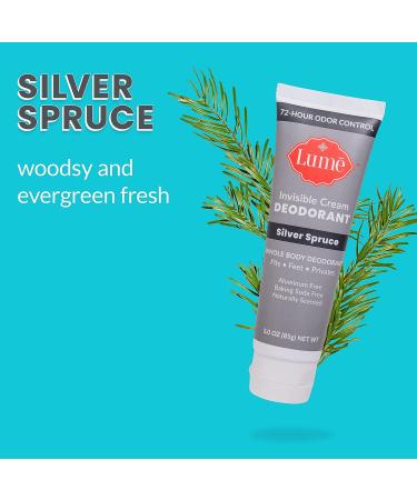 Lume Deodorant 3oz Tube - Silver Spruce Scent - For Underarms & Private Parts - Buy Online on SooperMarket.com