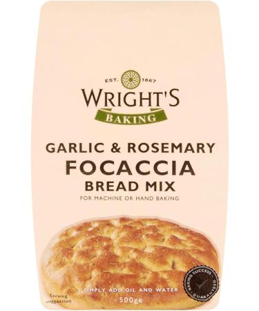 Wright's | Garlic & Rosemary Focaccia Bread Mix 10X500g | Baking Success Guaranteed | Suitable for Vegetarians - Buy Online on SooperMarket.com
