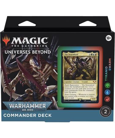 Magic the Gathering Universes Beyond Warhammer 40,000 Commander Deck Bundle - The Ruinous Powers, Necron Dynasties, Forces of the Imperium, Tyranid Swarm - Buy Online on SooperMarket.com