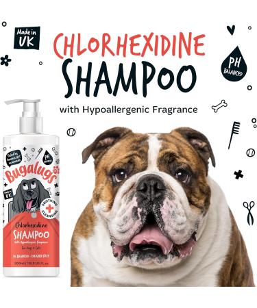BUGALUGS Dog Shampoo for Itchy Skin Antibacterial And Antifungal Natural Safe Sensitive Formula - Fast Absorbing Skin Cooling First Aid relief For Cuts Grazes Skin Irritation - Buy Online on SooperMarket.com