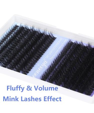 Geeneiya Fluffy Mink Eyelash Clusters - Thick Individual Extensions 10-18MM (280 Pcs) - Premium Quality Fake Lashes for Stunning Volume - Buy Online on SooperMarket.com