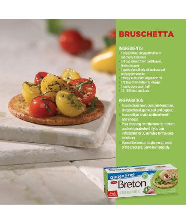 Dare Breton Gluten Free Herb & Garlic Crackers, 4.76 oz Box (Pack of 6) - Healthy Snacks, No Artificial Colors or Flavors. Tapioca & Green Lentil Flour - Buy Online on SooperMarket.com