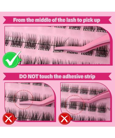 Bamboo Self-Adhesive Eyelash Clusters - 40Pcs | No Glue, No Remover | Reusable Press-On Lashes | Easy to Use - Buy Online on SooperMarket.com