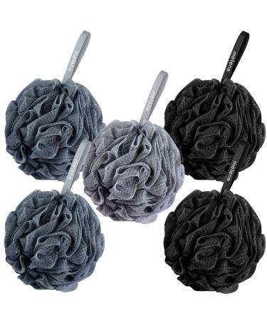 Metene Bath Shower Loofah Sponge, 5 Pack Body Wash Scrubber Exfoliator Loofa Pouf for Use in Shower, 60g Essential Skin Care Men Women Bathing Accessories 5 Count (Pack of 1)