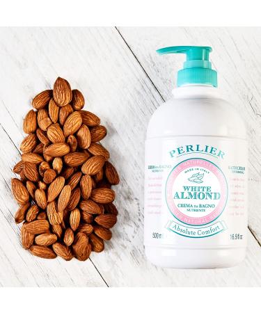 Perlier White Almond Shower & Bath Cream - Nourishing Almond Oil Luxury Bath Cream (16.9 oz) - Buy Online on SooperMarket.com
