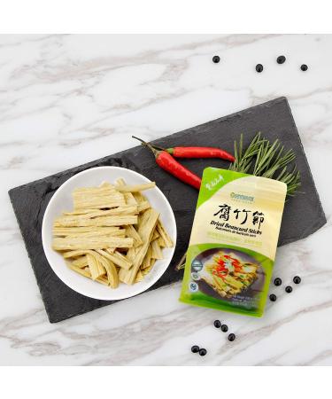 ONTRUE Dried Beancurd Sticks 9.88 Oz - Asian Tofu Yuba, Precut Non-GMO Vegan Protein Snack - Gourmet Gift - Buy Online on SooperMarket.com