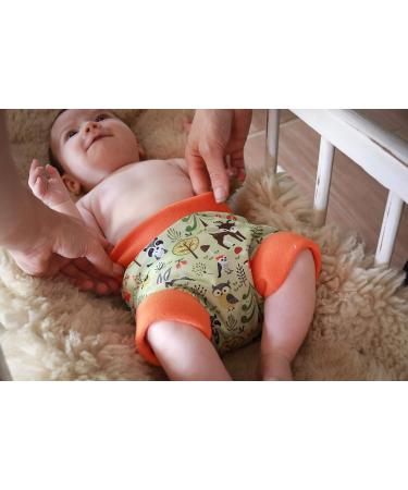 Petit Lulu Geckos Cloth Nappy Wrap - Size S | Reusable Washable Diaper Wrap | European Made Cloth Nappies - Buy Online on SooperMarket.com