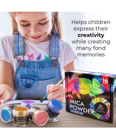 Chameleon Mica Powder - Epoxy Resin Color Pigment 16 Colors Set - Holographic Multicolor Mica Powder - Buy Online on SooperMarket.com