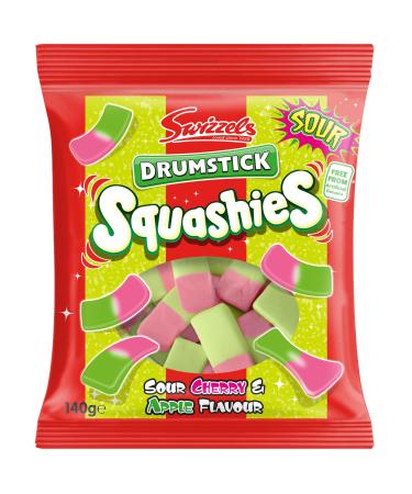 Swizzels Squashies Sweets - Sour Apple and Cherry Flavour- Single Pack 140g