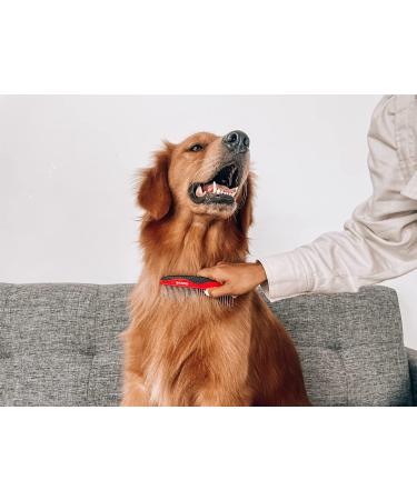Tuff Pupper Dog Grooming Comb - Remove Dead, Matted Hair Safely| Ergonomic Detangling Comb with No-Slip Handle| Gentle on Skin - Buy Online on SooperMarket.com