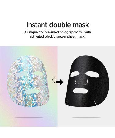 Soo'AE Unicorn Glow Hologram Mask - Clarifying Brightening Hydrating Foil Mask with Charcoal, Niacinamide, and Witch Hazel - Buy Online on SooperMarket.com