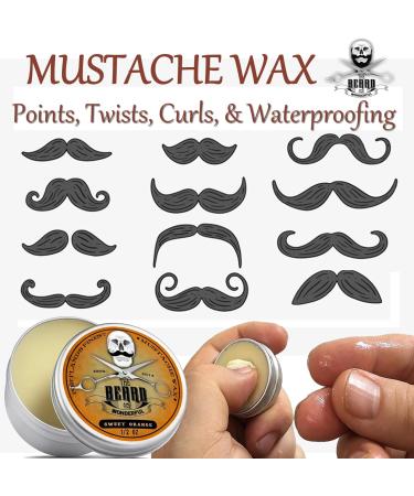 Mens Grooming Set - Beard Kit with Beard Oil, Moustache Wax & Comb | Beard Growth & Dad Gifts | Sweet Orange Fragrance - 15 ml - Buy Online on SooperMarket.com