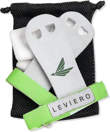 LEVIERO Palmies Gymnastics Grips - Soft Leather Hand Grips for Gym, Weightlifting, Cross Training - Aqua, Medium - Buy Online on SooperMarket.com
