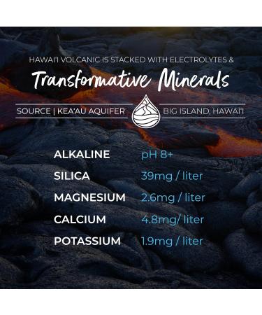 Hawaii Volcanic Water 24-Pack - Naturally Alkaline PH8+ 100% Recycled Bottle Sustainably Sourced - 500 ML (16.9 Fl Oz - Buy Online on SooperMarket.com