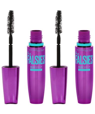 Maybelline New York The Falsies Waterproof Mascara Makeup Brownish Black 0.5 Fluid Ounce 0.25 Fl Oz (Pack of 2) Brownish Black