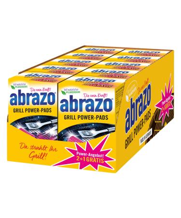 Abrazo Grill Power Pads |30 grill cleaners 10x3 pcs. |Fat removal with antibacterial soap oven & grill cleaner cleaning v.Rust u. Accessories 10 packs of 3 pcs.