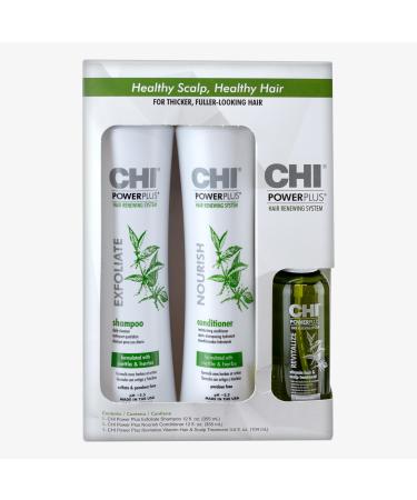 CHI Powerplus Starter Kit with Shampoo Conditioner and Scalp Treatment