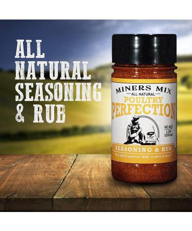 Miners Mix Poultry Perfection Seasoning Blend for Chicken and Turkey - Low Salt, All Natural, No MSG (5.2oz) - Buy Online on SooperMarket.com