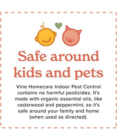 Vine Homecare Indoor Pest Control Spray 32oz - Repels Moths, Fleas, Ticks, Spiders, Ants & More - Natural Non-Toxic Formula for Quick and Easy Pest Control - Safe Around Kids & Pets - Buy Online on SooperMarket.com