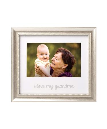 Lil Peach Daddy and Me Keepsake Baby Frame, Gender-Neutral Dad and Baby Picture Frame, Wall Nursery Dcor, Father's Day Gifts, Silver I Love My Grandma Frame