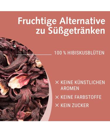 Buy World Corner Bio-Hibiskus Tea 200g - Premium Dried Hibiscus Flowers | Relaxing Fruity-Aromatic Herbal Tea | Imported from Germany | International Shipping Available - Buy Online on SooperMarket.com