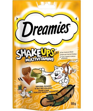 Dreamies Shake Ups Multivitamins for Cats - Poultry Picnic Treats 330g (6x55g Bags) - Healthy Cat Snacks for International Shipping - Buy Online on SooperMarket.com