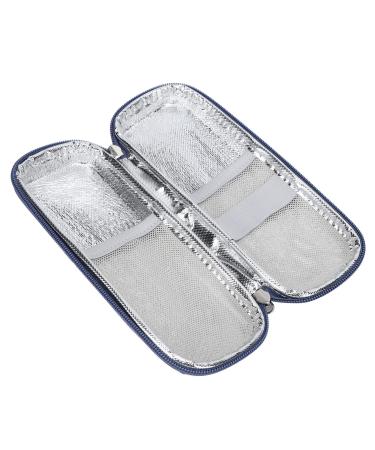 Kadimendium Insulin Pen Carrying Case Easy Open Good Capacity Insulin Cooler Travel Case EVA Excellent Protection for Diabetes Products for Travel Use(Flower)
