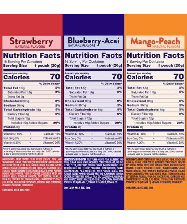 Welch's Fruit Snacks Fruit 'n Yogurt Variety Pack - Bulk Pack of 42 Individual 0.7 oz Bags - Strawberry Blueberry Acai & Mango Peach Flavor - Single Serve Snack - Buy Online on SooperMarket.com
