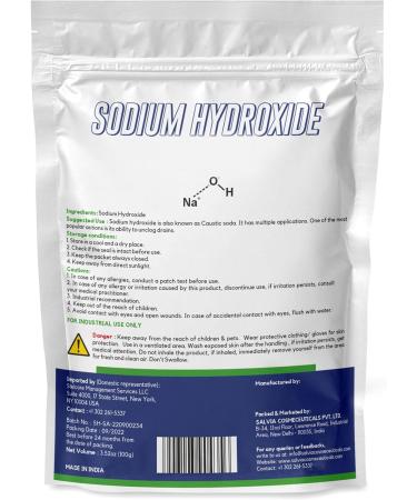 MYOC Sodium Hydroxide flakes 17.63oz (500gm) Sodium Hydroxide for soap Making Cosmetics Make up Beauty and Personal Care Products. 500 gm - Buy Online on SooperMarket.com