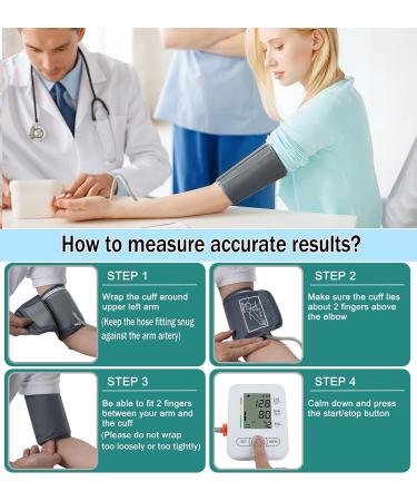 Upper Arm Blood Pressure Monitor with Extra Large Cuff - LCD Screen, Automatic Digital BP Machine for Home and Travel Use (Off-White) - Buy Online on SooperMarket.com
