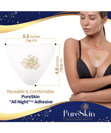 PureSkin Chest Wrinkle Pads - 3 Pack | Silicone Decollete Anti-Wrinkle Patches for Chest | Reusable & Comfortable Sleeping Chest Wrinkle Pads - Buy Online on SooperMarket.com