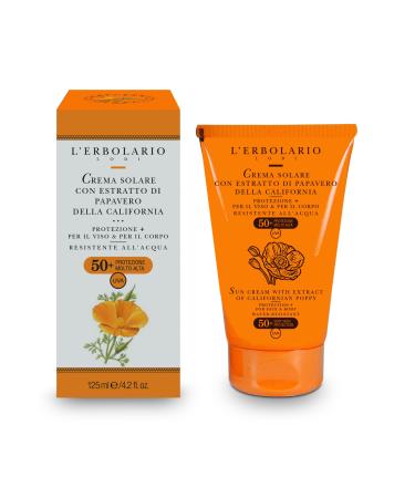 L'Erbolario sun cream - with poppy extract SPF50+ 1 pack (1 x 125 ml)