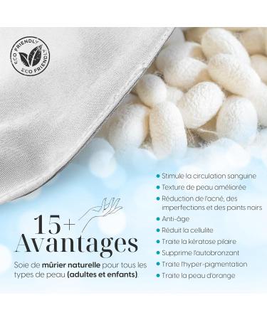 Silk-Peeling Glove - 100% Natural Hypoallergenic Exfoliator for Body & Face | Removes Dead Skin & Ingrown Hairs | Includes Storage Bag - Buy Online on SooperMarket.com