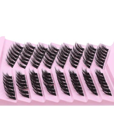Large Volume Flat Lash Clusters - CD Curl Manga Anime Individual Lashes | Thai Style Cat Eye Extensions for DIY Makeup - Buy Online on SooperMarket.com