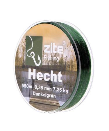 Zite Fishing fishing line monofilament - fishing line 550m - trout eel pike in target fish true colors - high breaking strength 0.35mm/pike