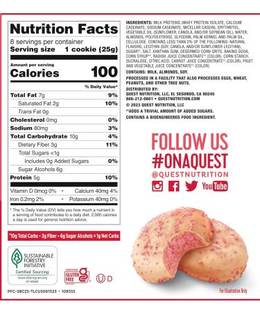 Quest Frosted Cookie Protein Cookie Strawberry Cake 8/box - Buy Online on SooperMarket.com