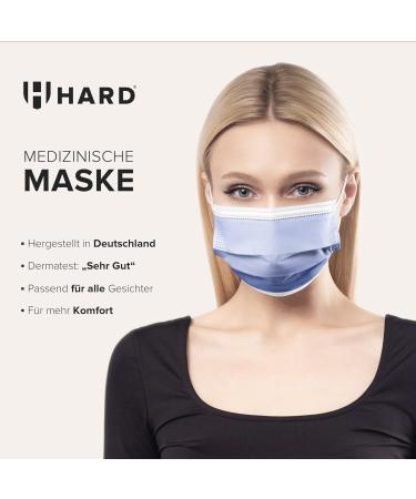 HARD 50 pieces Disposable Face Masks | Made in Germany | Type IIR & CE certified | Breathable Triple Layer - Filtration 99 78% | Elastic Earloops | Mouth Cover - Adults - Rainbow Midnight 50 Piece standard size (17 5 cm x 9 5 cm) Rainbow Midnight - Buy Online on SooperMarket.com