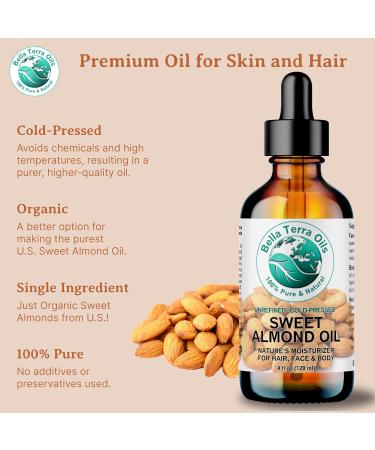 Organic Sweet Almond Oil - 1 Gallon | Deep Hydration & Nourishing | Rich in Vitamins | Non-Greasy Formula | Bella Terra Oils - Buy Online on SooperMarket.com