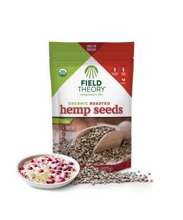 Field Theory  Organic Roasted Hemp Seeds, 8oz USDA Organic Roasted Hemp Seeds