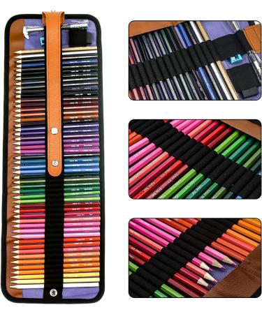 XingFu Tree 50 Colored Pencils Set with Canvas Wrap - Rich Pigments for Professional Sketching and Coloring - Buy Online on SooperMarket.com