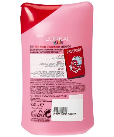 L'Or al Kids Extra Gentle 2in1 Shampoo - Very Berry Strawberry (250ml) - Buy Online on SooperMarket.com