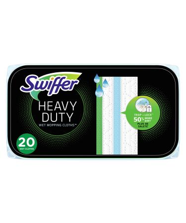Swiffer Sweeper Heavy Duty Wet Mopping Cloths Multi Surface Refills, Open Window Fresh, 20Count